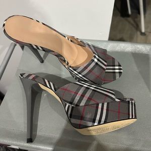 Plaid heels.